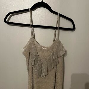 Gold Sparkly June & Hudson Tank Top